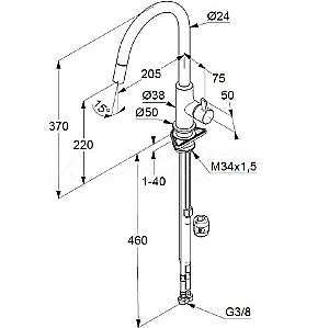 Смеситель для кухни Kludi Bingo Star XS 468513978 черный купить в интернет-магазине сантехники Sanbest