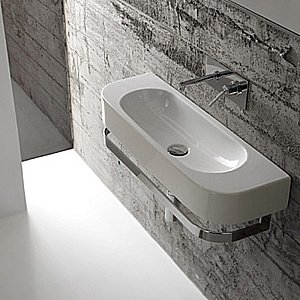 Раковина подвесная Globo Forty3 70 SCT70.BI*0 белая купить в интернет-магазине Sanbest