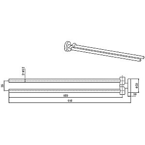Полотенцедержатель Aquatek Вега AQ4013MB черный купить в интернет-магазине сантехники Sanbest
