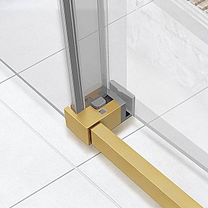 Душевая дверь Vincea Slim Soft 140 VDS-1SS140CLG стекло прозрачное/профиль брашированное золото купить в интернет-магазине Sanbest