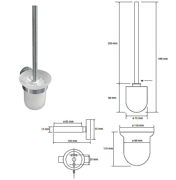 Ёршик подвесной Bemeta Neo 104113015 купить в интернет-магазине сантехники Sanbest
