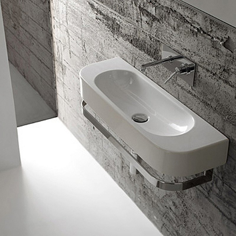 Раковина подвесная Globo Forty3 70 SCT70.BI*0 белая купить в интернет-магазине Sanbest