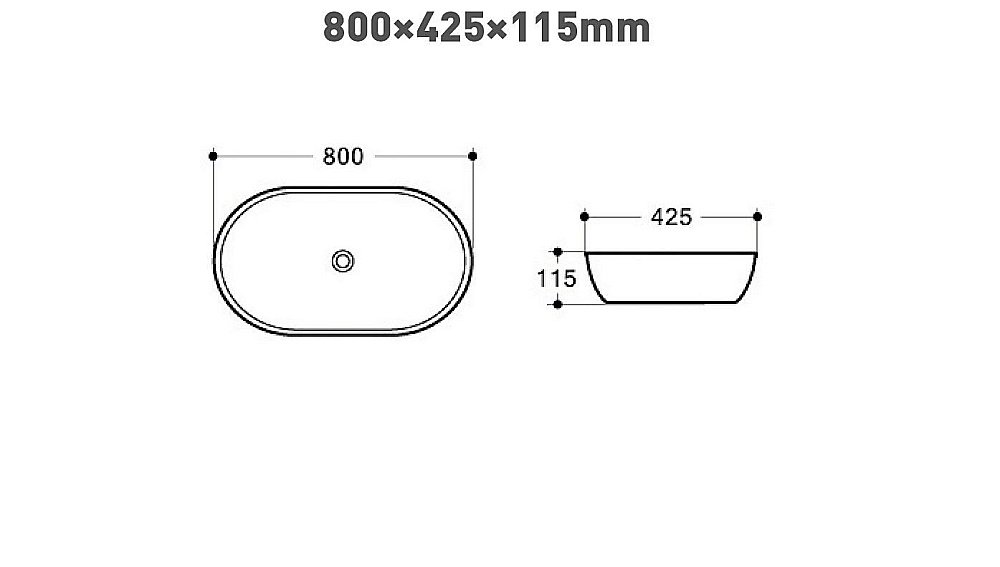 Раковина накладная Art&Max 80 AM2400 белая купить в интернет-магазине Sanbest