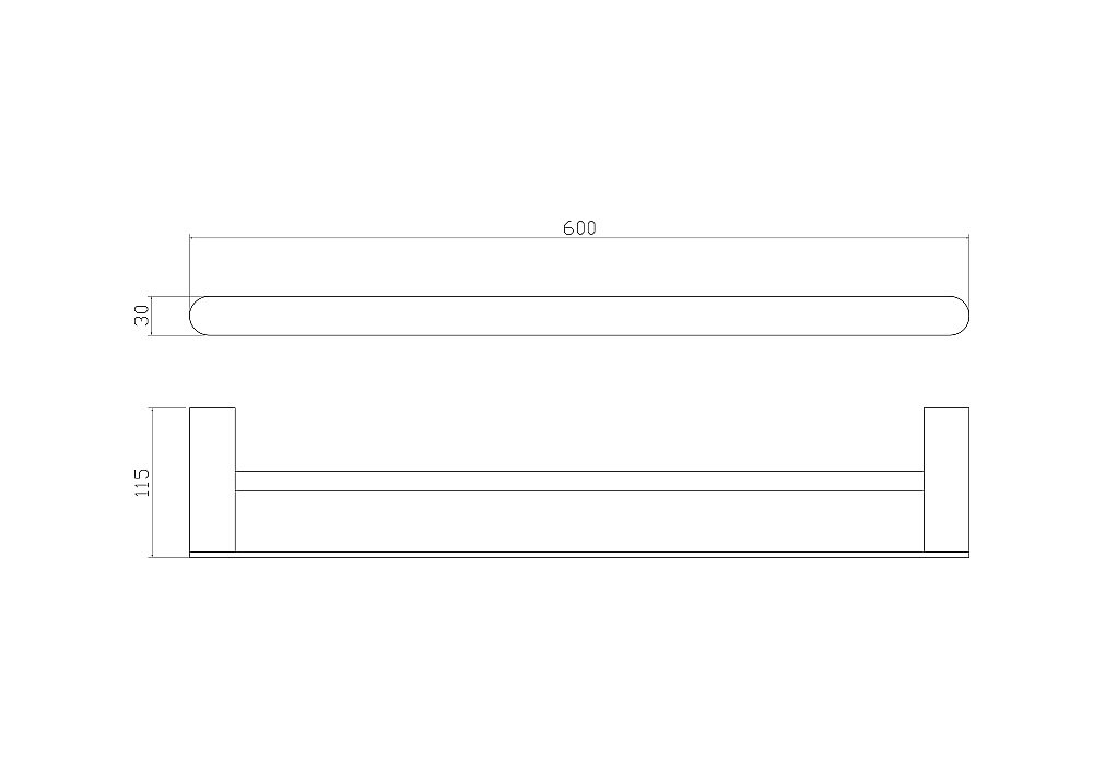 Полотенцедержатель двойной WONZON & WOGHAND CARBON, Черный (WW-7711) купить в интернет-магазине сантехники Sanbest