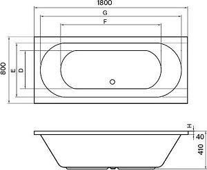 Ванна акриловая Koller Pool Orion Double 180x80 купить в интернет-магазине Sanbest