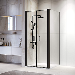 Душевой уголок RGW Passage PA-134B (PA-104B+Z-050-2B+O-104B) 060814477-014 70x70 стекло прозрачное/профиль черный купить в интернет-магазине Sanbest