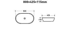 Раковина накладная Art&Max 80 AM2400 белая купить в интернет-магазине Sanbest