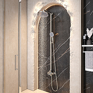 Душевая система Elghansa SATURN XQ 2309922-2T хром купить в интернет-магазине сантехники Sanbest