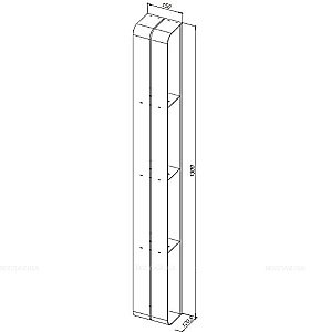 Полка Aquanet Магнум H 15х130 326461 белая матовая купить в интернет-магазине сантехники Sanbest