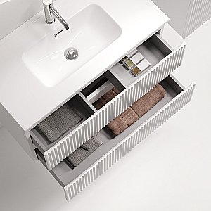 Тумба с раковиной Sancos Snob R SNR80/39W/CN7026 Bianco для ванной в интернет-магазине Sanbest