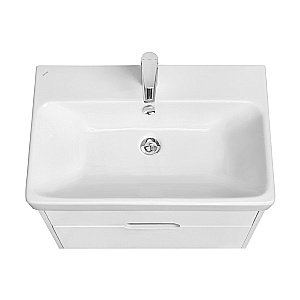 Тумба с раковиной Акватон Оливия 70 белая матовая для ванной в интернет-магазине Sanbest