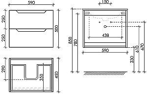 Тумба с раковиной Sancos Norma 2.0 NR2.060W белый глянец для ванной в интернет-магазине Sanbest