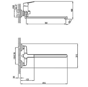 Смеситель для ванны Milardo Stripe STRSB02M10 хром купить в интернет-магазине сантехники Sanbest