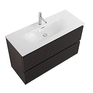 Тумба с раковиной BelBagno 90 UNO-MINI-900-2C-SO-GSO+BB-8099-3-90 темно-серая матовая для ванной в интернет-магазине Sanbest