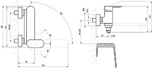 Смеситель для ванны Ravak Chrome II X070463 черный купить в интернет-магазине сантехники Sanbest