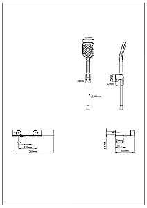Смеситель для ванны с душем и термостатом WONZON & WOGHAND Shelf, Брашированное золото (WW-B2551-BG) купить в интернет-магазине сантехники Sanbest