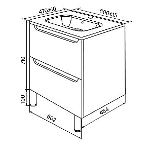 Тумба с раковиной Iddis Edifice EDI60WFi95K 60 белая для ванной в интернет-магазине Sanbest