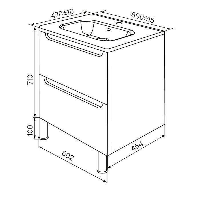 Тумба с раковиной Iddis Edifice EDI60WFi95K 60 белая для ванной в интернет-магазине Sanbest