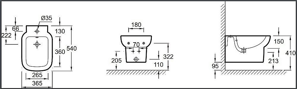 Биде подвесное Jacob Delafon REPLAY E4834-00 купить в интернет-магазине Sanbest