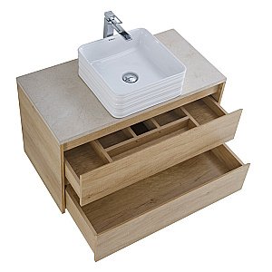 Тумба с раковиной и столешницей BelBagno KRAFT 80 Rovere Nebrasca Nature для ванной в интернет-магазине Sanbest