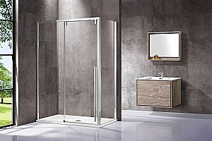 Душевой уголок Vincea Lugano VSR-1L1012CL-1 100x120 стекло прозрачное/профиль хром купить в интернет-магазине Sanbest