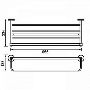 Полка для полотенец Aquanet 6362 купить в интернет-магазине сантехники Sanbest