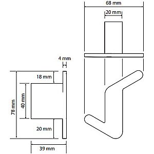 Крючок Bemeta ORGANIC 157106201 хром купить в интернет-магазине сантехники Sanbest