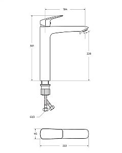 Смеситель для раковины BelBagno DUE-LMC-CRM-W0 хром купить в интернет-магазине сантехники Sanbest