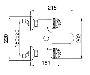 Смеситель для ванны Migliore Axo Crystal ML.AXO-602F бронза купить в интернет-магазине сантехники Sanbest