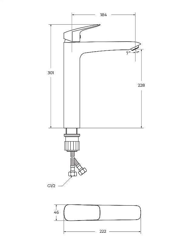 Смеситель для раковины BelBagno DUE-LMC-CRM-W0 хром купить в интернет-магазине сантехники Sanbest