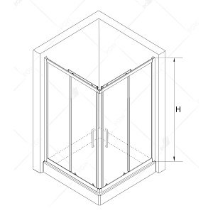 Душевой уголок RGW Classic CL-34B 90x90 купить в интернет-магазине Sanbest