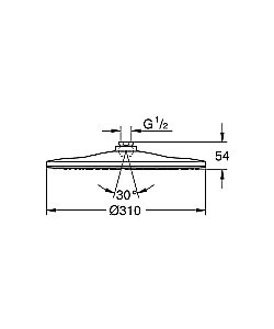 Верхний душ Grohe Rainshower 310 Mono 26561000 хром купить в интернет-магазине сантехники Sanbest