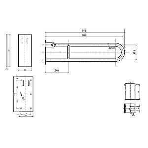 Поручень Bemeta Help 301607333 белый купить в интернет-магазине сантехники Sanbest
