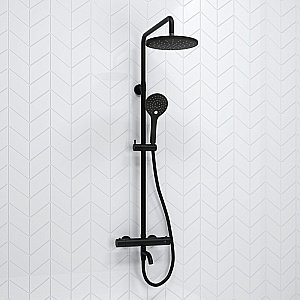 Душевая система WasserKraft Elbe 7400 SET2689 Thermo черный Soft-touch купить в интернет-магазине сантехники Sanbest