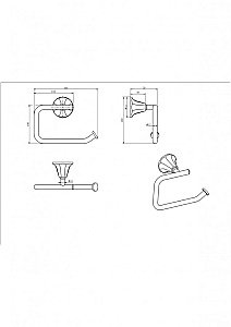 Держатель для туалетной бумаги CeramaLux Biatrichi 73007-1 черный матовый купить в интернет-магазине сантехники Sanbest