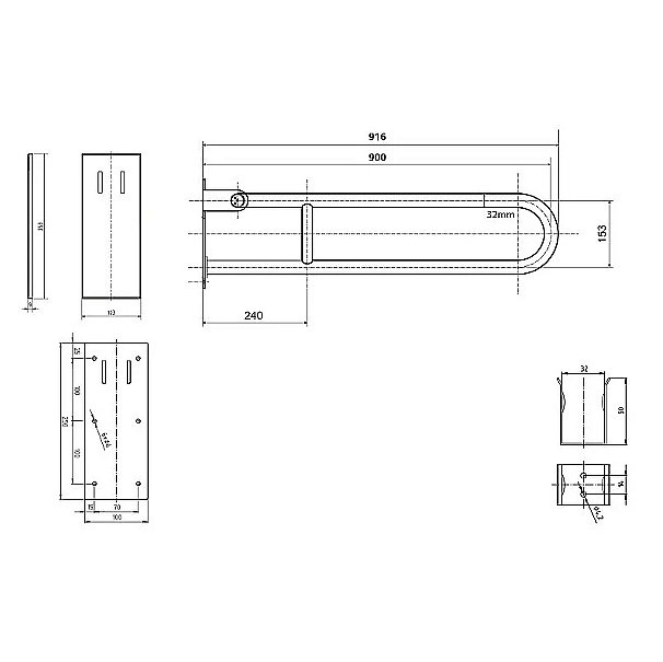 Поручень Bemeta Help 301607333 белый купить в интернет-магазине сантехники Sanbest