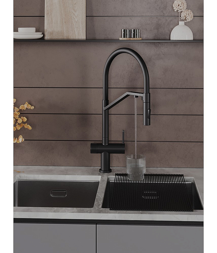 Смеситель для кухни Agger Elegant A3241444 черный матовый купить в интернет-магазине сантехники Sanbest