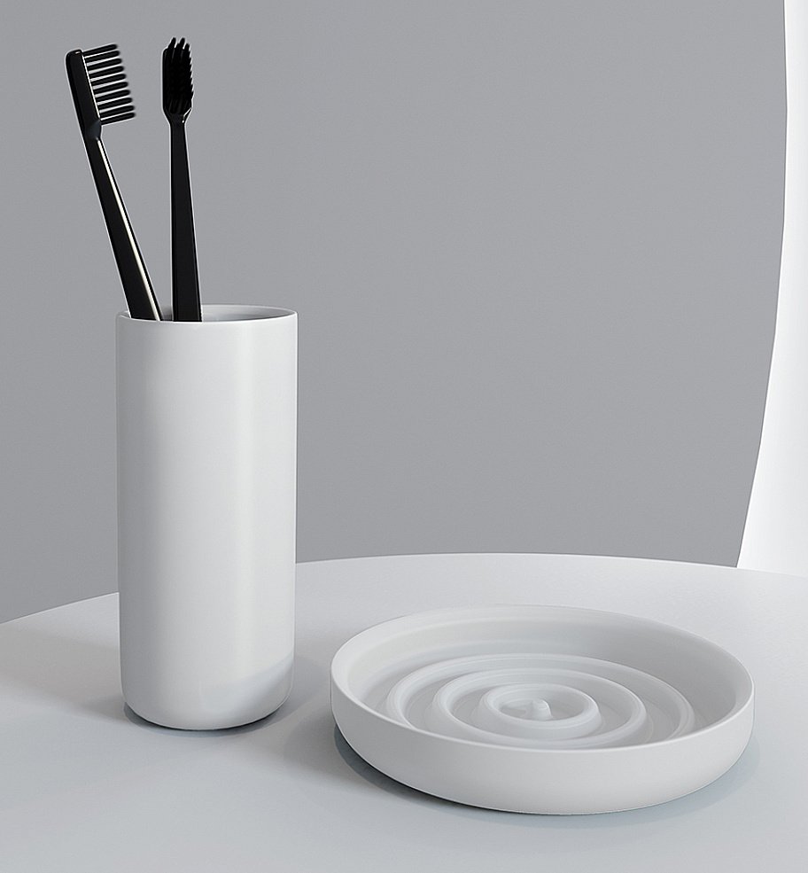 Стакан Salini Gocce 1901201 белый матовый купить в интернет-магазине сантехники Sanbest