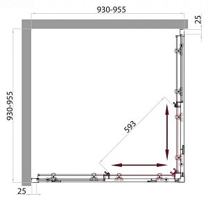 Душевой уголок BelBagno SELA-A-2-95-Ch-Cr 95x95 стекло шиншилла/профиль хром купить в интернет-магазине Sanbest