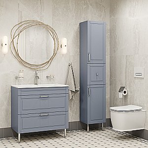 Пенал Iddis Oxford 36 OXF36L0i97 светло-серый для ванной в интернет-магазине сантехники Sanbest