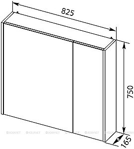 Зеркальный шкаф Aquanet Остин 85 дуб сонома купить в интернет-магазине сантехники Sanbest