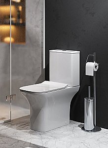 Унитаз-компакт Grossman Classic GR-4464S безободковый, с бачком, с крышкой микролифт, белый купить в интернет-магазине Sanbest