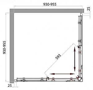Душевой уголок BelBagno SELA-A-2-95-Ch-Cr 95x95 стекло шиншилла/профиль хром купить в интернет-магазине Sanbest