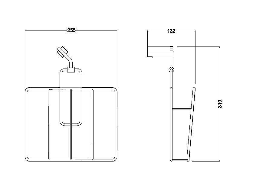 Газетница Schein WATTEAU 1216H хром купить в интернет-магазине сантехники Sanbest