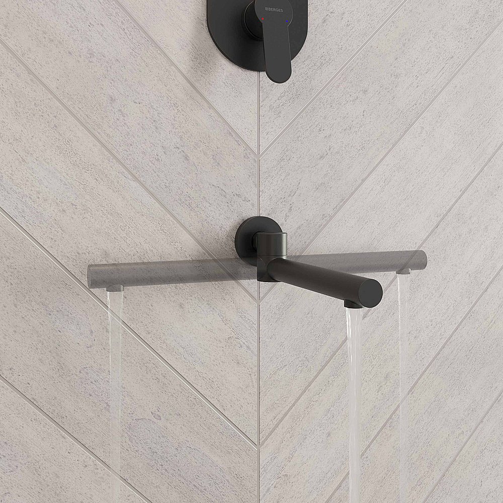Душевая система BERGES NARDIS 3R 071014 черный матовый купить в интернет-магазине сантехники Sanbest