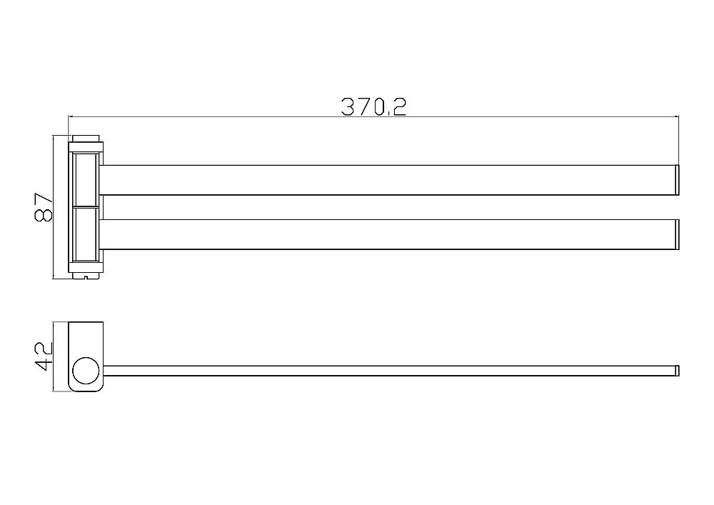 Полотенцедержатель регулируемая WONZON & WOGHAND ECLIPSE WW-9131 хром купить в интернет-магазине сантехники Sanbest