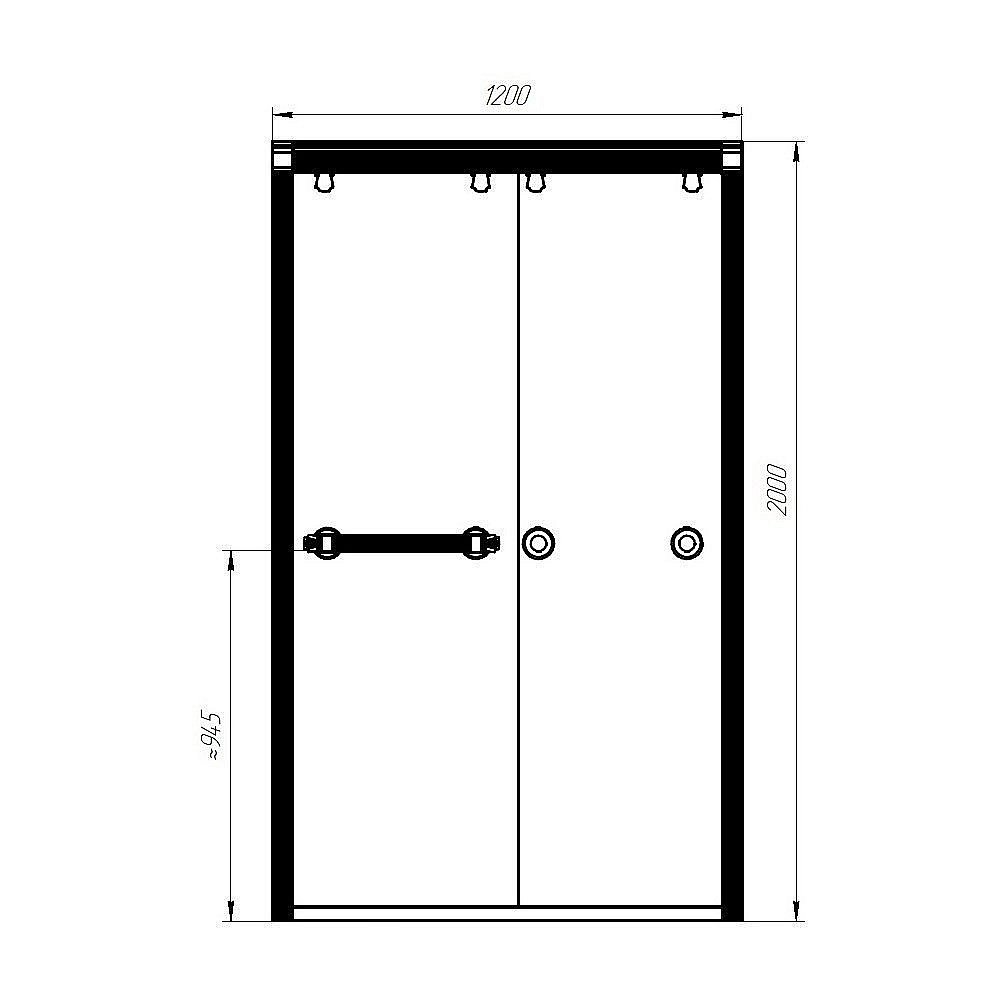 Душевая дверь Fra Grande 120 золото купить в интернет-магазине Sanbest