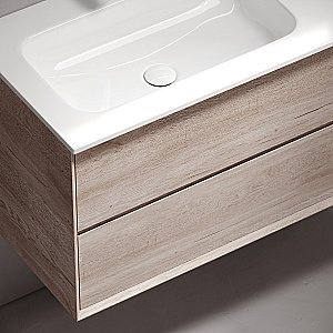 Тумба с раковиной Sancos Marmi 2.0 MR2.0100LEG дуб галифакс натуральный для ванной в интернет-магазине Sanbest