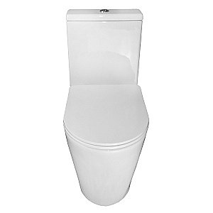 Унитаз напольный AZARIO Flin AZ-1363C безободковый, с бачком, с крышкой микролифт, глянцевый белый купить в интернет-магазине Sanbest