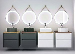 Тумба с раковиной Jorno Wood 60 белая для ванной в интернет-магазине Sanbest